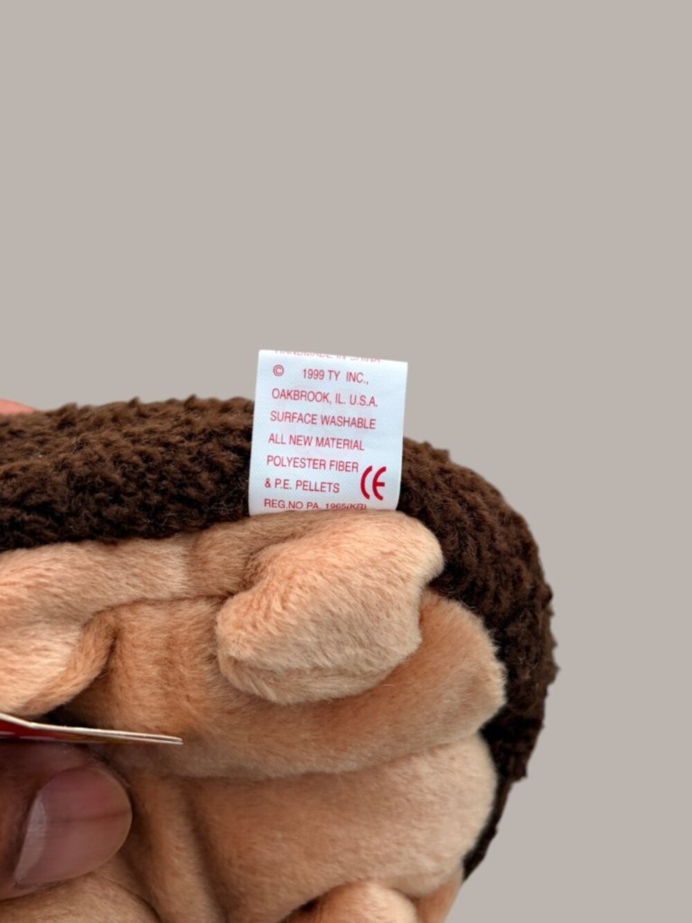 Ty Beanie Baby Prickles Hedgehog Plush w/ Original Hang Tag Retired Collectible - Picture 6 of 8